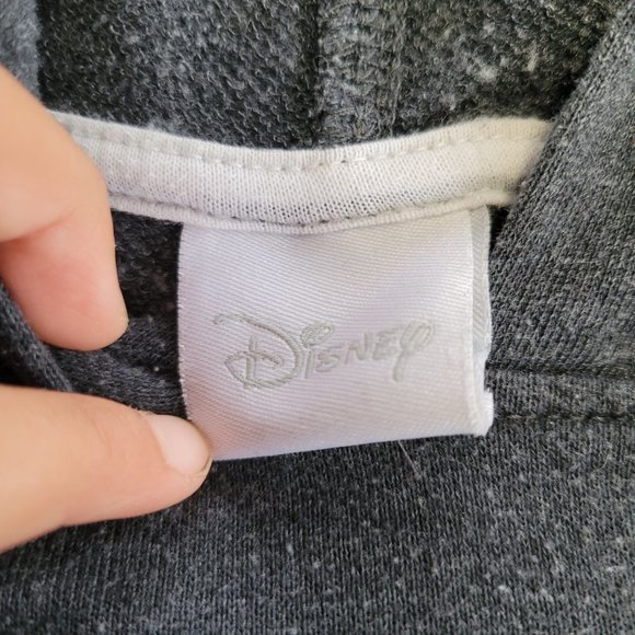Disney | Kids Pullover Hoodie Sweater Gray Distressed Mickey Mouse Sweatshirt - Picture 3 of 10